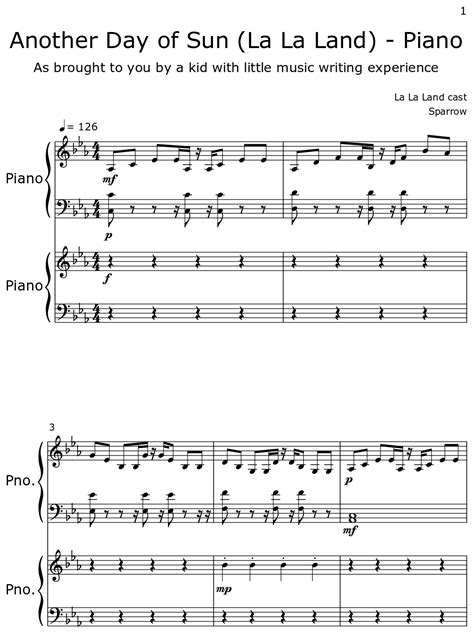 another day of sun piano|Another Day Of Sun (from La La Land) .